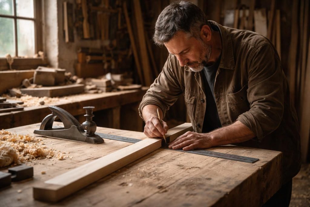 découvrez comment fabriquer facilement des règles de traçage pour aplanir efficacement votre établi et obtenir une surface parfaite pour vos travaux de bricolage.