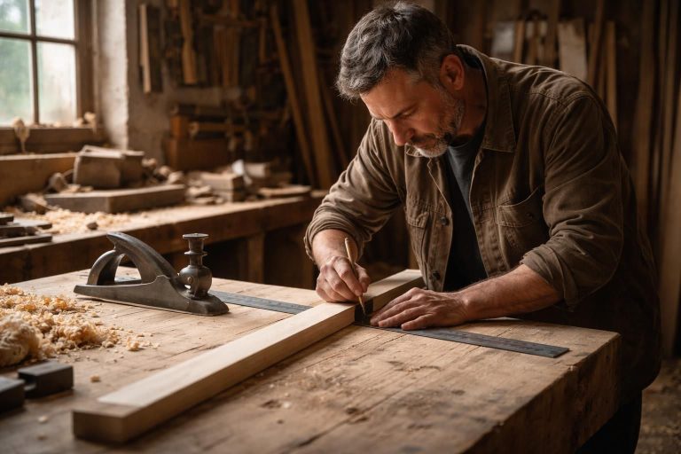 découvrez comment fabriquer facilement des règles de traçage pour aplanir efficacement votre établi et obtenir une surface parfaite pour vos travaux de bricolage.